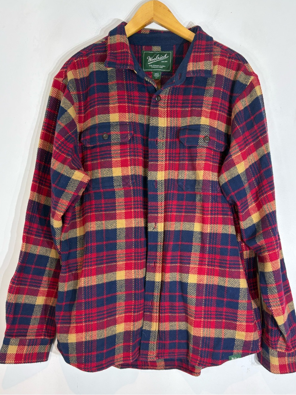 Woolrich Green Label Plaid Fleece Lined Shirt Jacket Men’s Medium